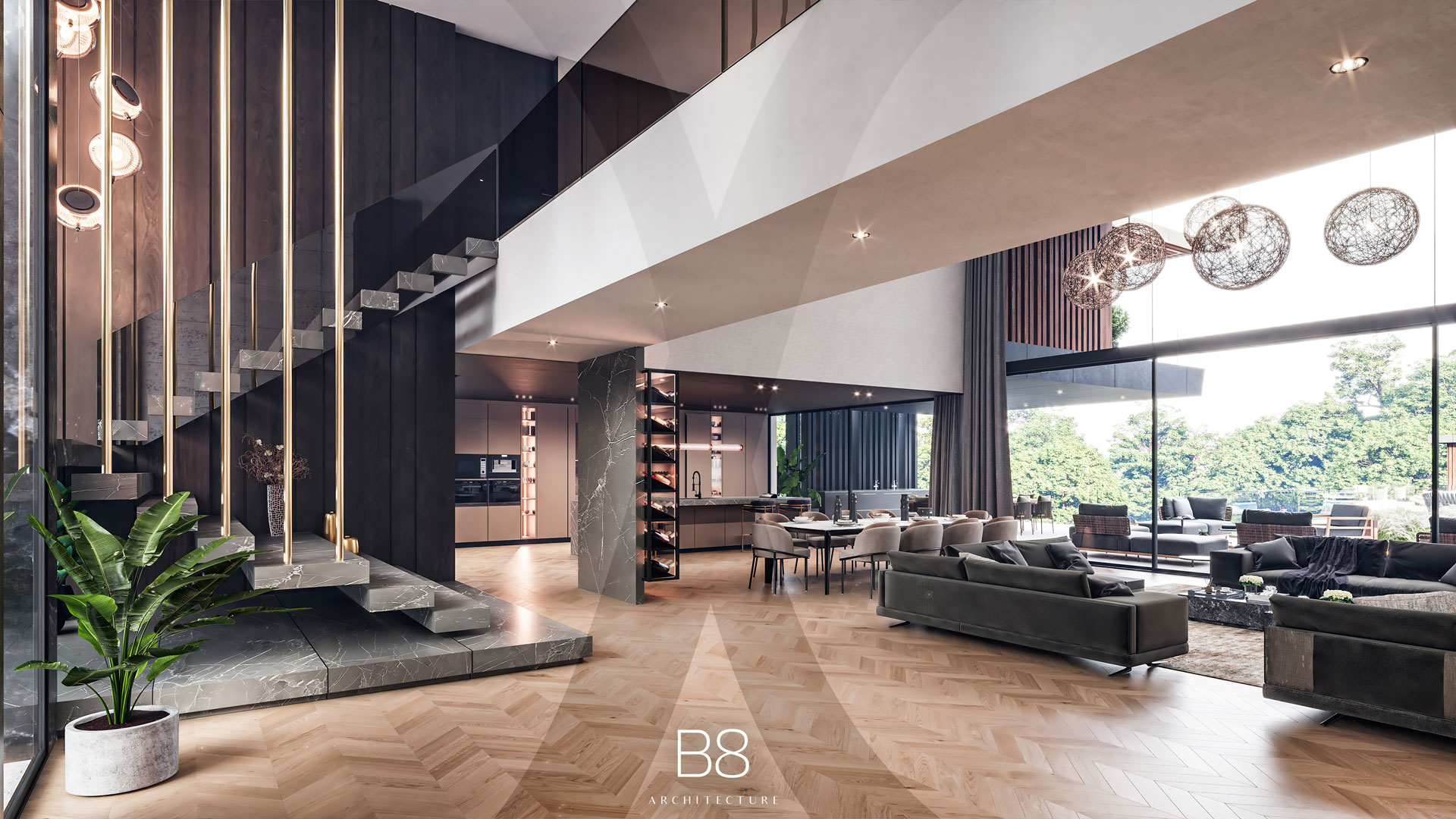 Contemporary luxury villa interior design in Dubai | ALGEDRA design |  Archinect