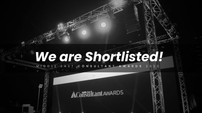 We are shortlisted at the ME Consultant Awards