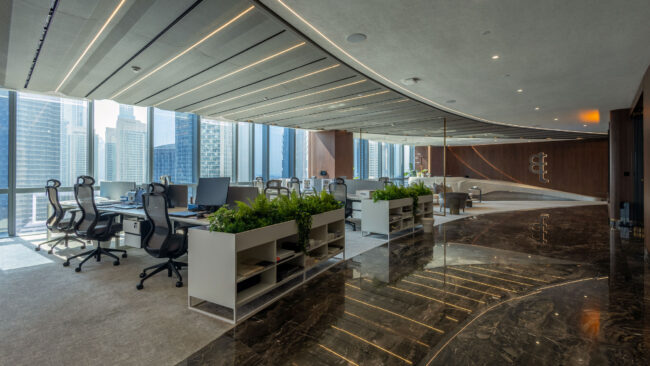 An office that speaks the same language as a luxury home